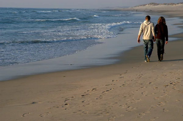 stock image couple on the beach