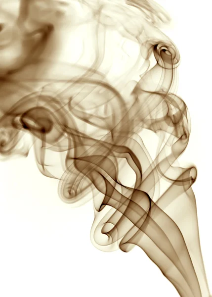 Коричневые Лучи Дыма Абстрактный Белом Фоне — стоковое фото