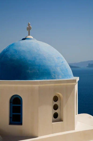Mały Kościół Greckiej Wyspie Santorini Obrazek Stockowy