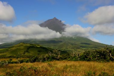 Azores mountain of Pico in Pico island clipart