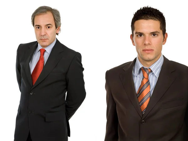 孤立在白色背景上的两个商业男子肖像 — 图库照片
