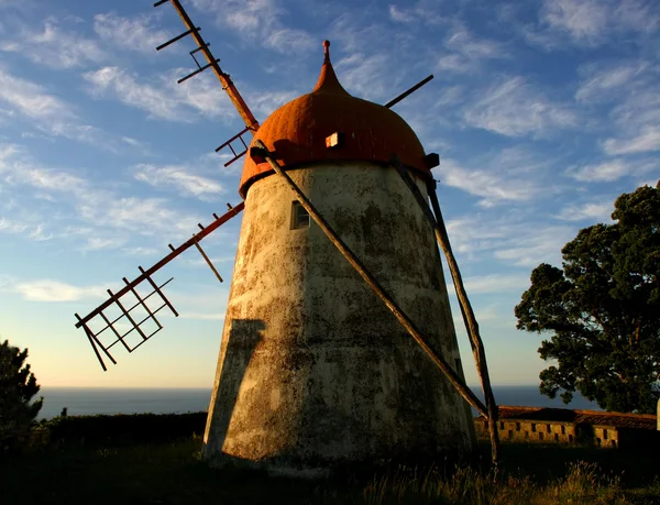 Azoren Uralte Windmühle — Stockfoto