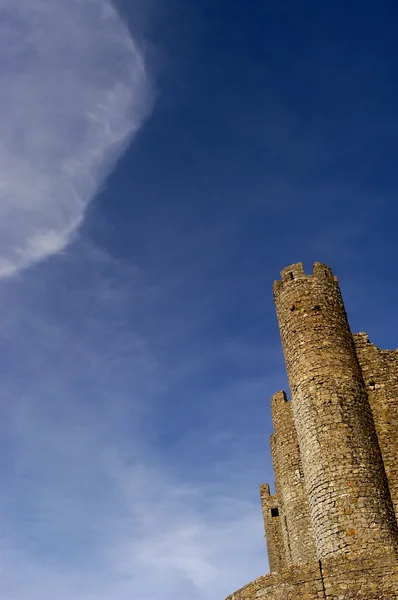 Portuguese Ancient Castle Big Cloud Sky — Stock Photo, Image