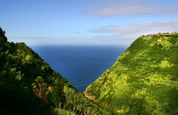 Aldeia Costa Ilha Dos Açores — Fotografia de Stock
