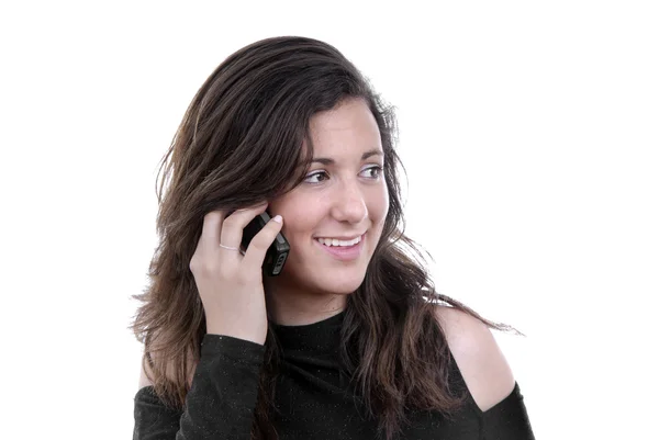 Young Woman Speaking Mobile Phone — Stock Photo, Image