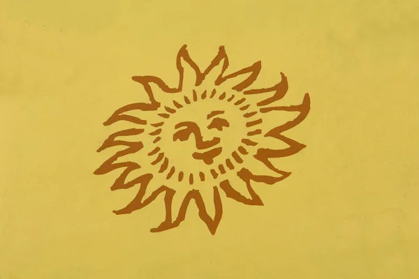 Solen Drar Väggen — Stockfoto