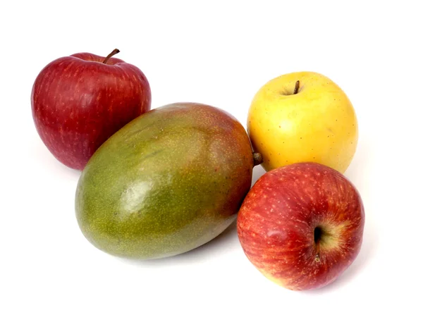Conjunto Diferentes Frutas Aisladas Blanco — Foto de Stock