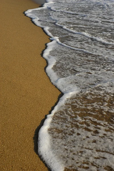 Vlna Pláži Detail Písku — Stock fotografie