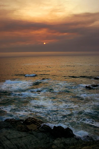 Zachód Słońca Nad Morzem — Zdjęcie stockowe