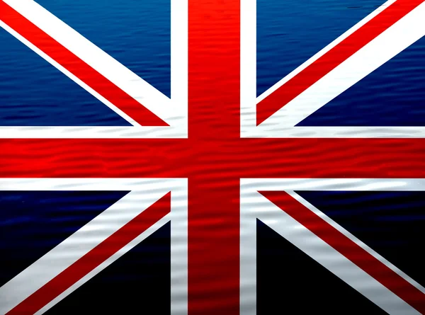 英格兰国旗 Ilustration 在水中 生成计算机 — 图库照片