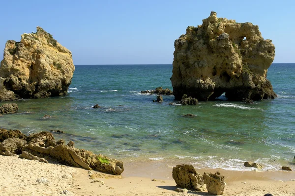 Liten Strand Algarve Södra Portugal — Stockfoto