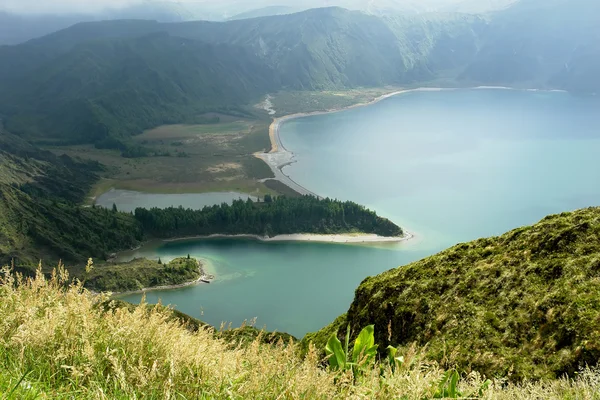 Lake Fire Azores Island Sao Miguel — Stock Photo, Image