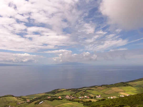 Village Sur Côte Aux Açores Île Faial — Photo