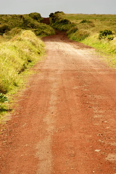 サンパウロでの大きな赤い道路サンジョルジェ島 アゾレス諸島 — ストック写真