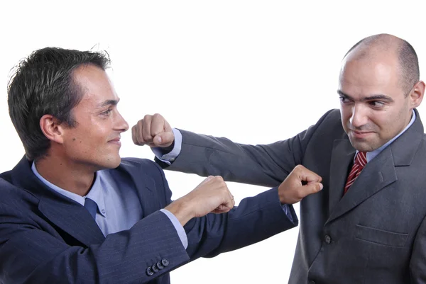 若いビジネス男性の分離白との戦い — ストック写真