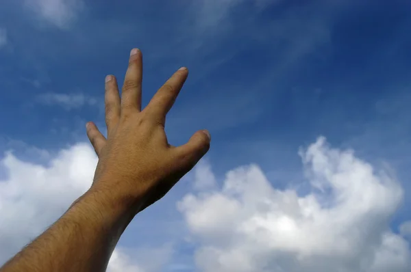 Hand Sky — Stock Photo, Image