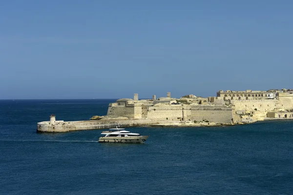 Vista Sul Porto Valletta Capitale Dell Isola Malta — Foto Stock