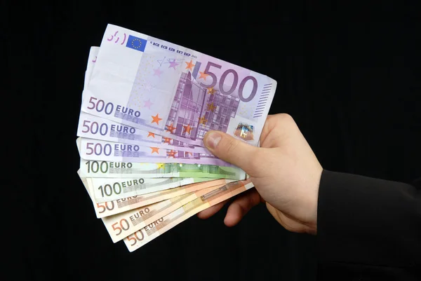 Detail Van Man Hand Met Veel Geld — Stockfoto