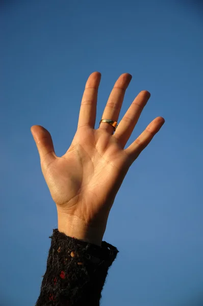 Χέρι σημάδι — Φωτογραφία Αρχείου
