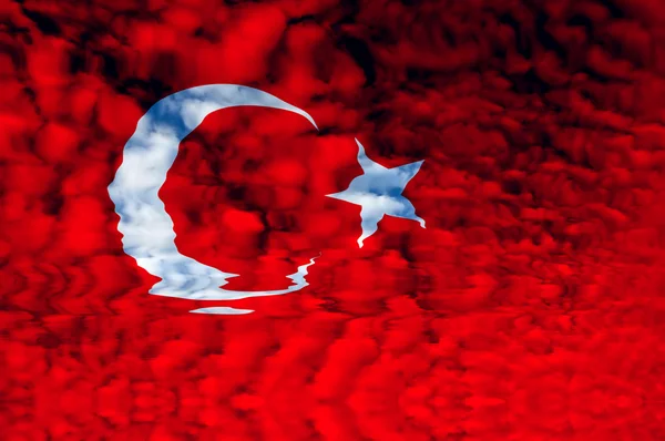Türkiye Kırmızı Beyaz Bayrak Illüstrasyon Oluşturulan Bilgisayar — Stok fotoğraf