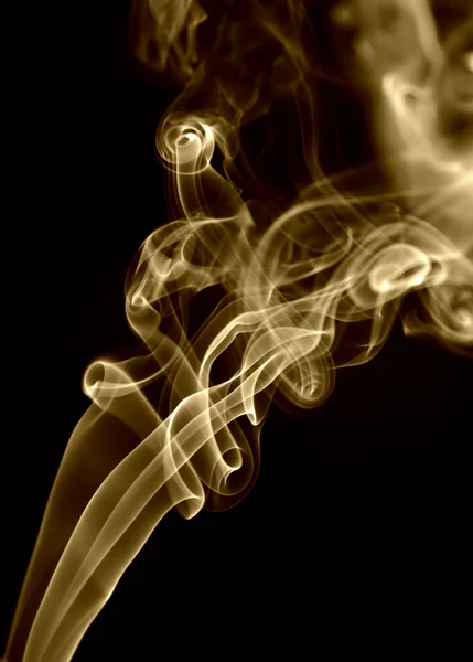 Fumaça Detalhe Cigarreta Fundo Preto — Fotografia de Stock