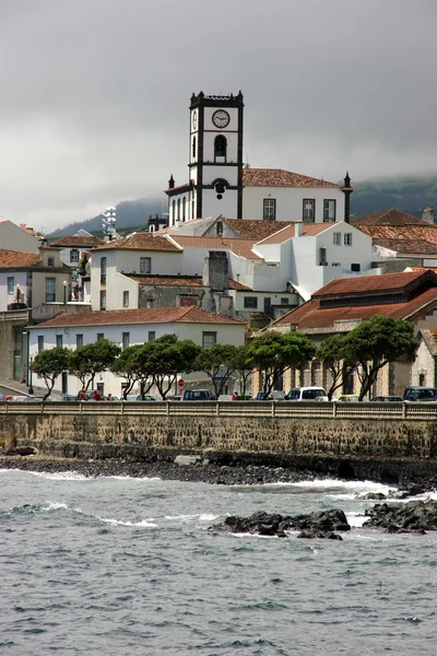 Vista Desde Barco Pueblo Azores — Foto de Stock