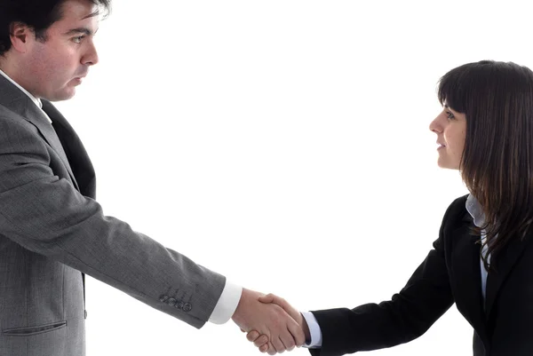 stock image Business partners are shaking hands on a deal