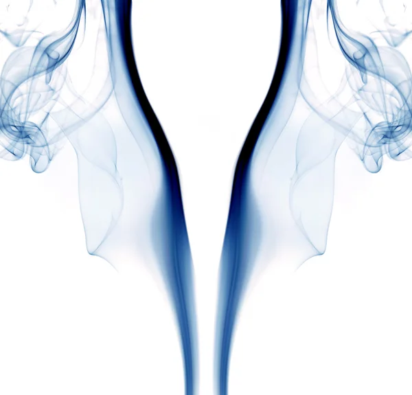 Blue Abstract Smoke White Background — Stock Photo, Image