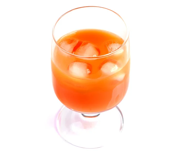 Szklanka Soku Pomarańczowego Izolowana Białym Tle — Zdjęcie stockowe