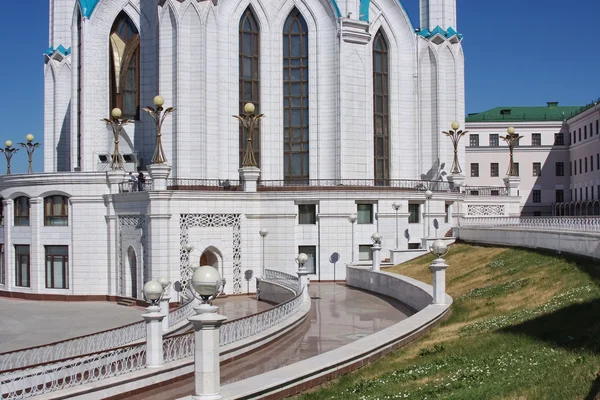 Fragment van de bouw van de moskee in kremlin in stad kasan — Stockfoto