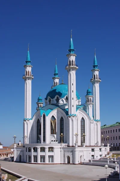 Byggandet av moskén i Kreml i staden kasan — Stockfoto