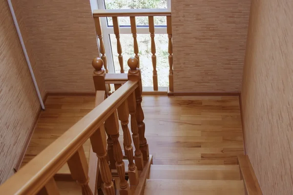 Interior Moderno Escada Madeira — Fotografia de Stock