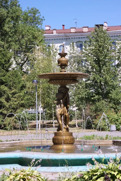 Fontana Decorativa Parco Città Kazan Russia — Foto Stock