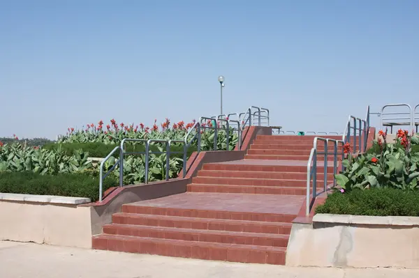 Stair in a park in city Volgodonsk — Stock Photo, Image