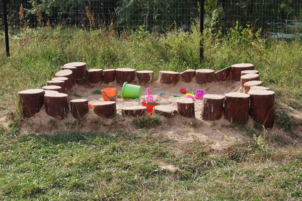 Child\'s sand-box in a park