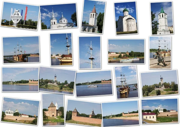 Samling av bilder, staden av veliky novgorod — Stockfoto