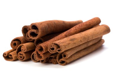 Cinnamon sticks isolated on white background . clipart