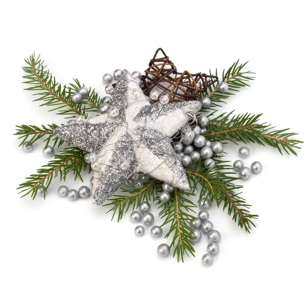 Decorazione natalizia isolata su sfondo bianco — Foto Stock