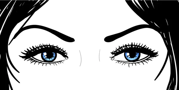 Belles yeux de fille — Image vectorielle