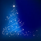 blauer Vektor abstrakt Winter Hintergrund mit Sternen Weihnachtsbaum