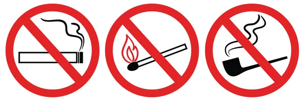 Nem Dohányzó Jel Nincs Tűz Nincs Meccs Vektor Szimbólum — Stock Vector