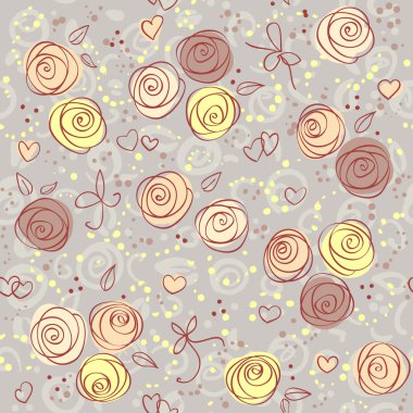 Seamless floral light vector background clipart