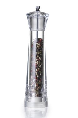 Pepper mills on white background clipart