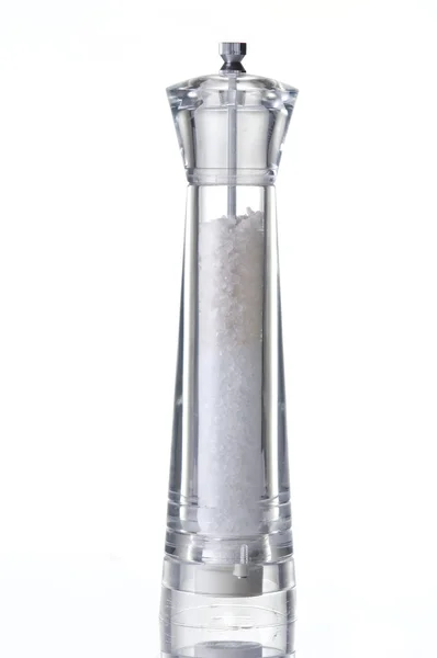 Molino de sal sobre fondo blanco — Foto de Stock