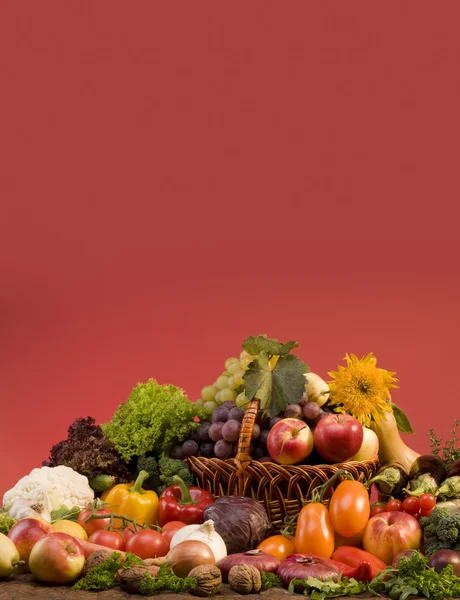 Zelenina a ovoce potraviny stále life — Stock fotografie