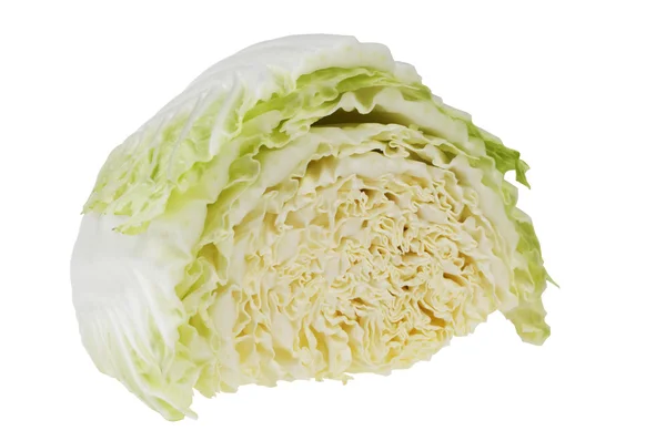 Cutted cabbage over white — Stock Photo, Image