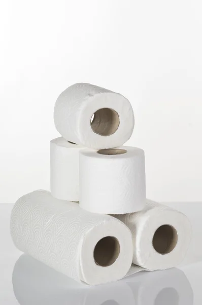 Toaletní Papír Projde Zátiší Copyspace — Stock fotografie