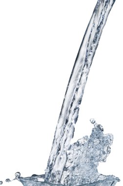 su akışı ile splash beyaz