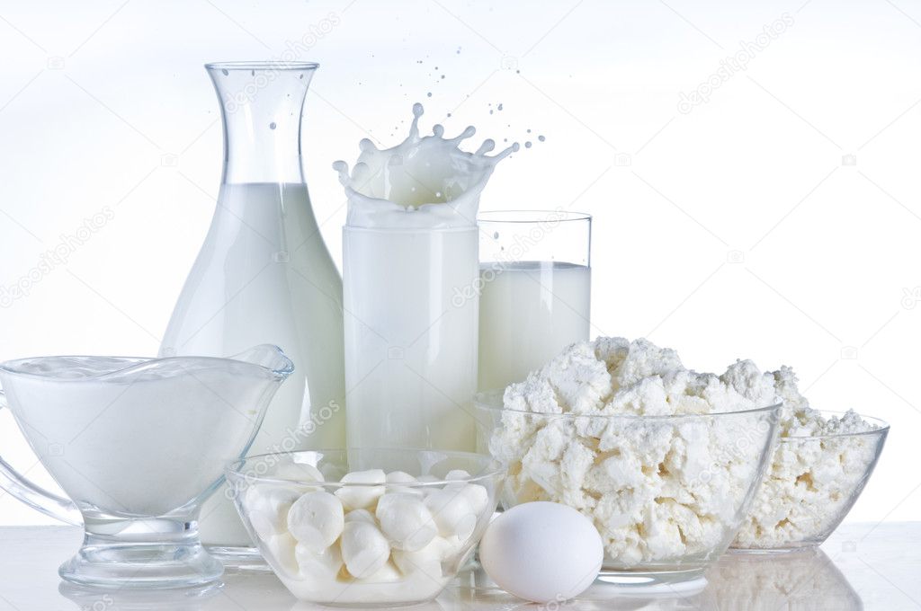 Dairy product and milk still-life