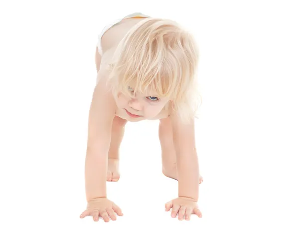 Mauglí dítě izolované na bílém — Stock fotografie